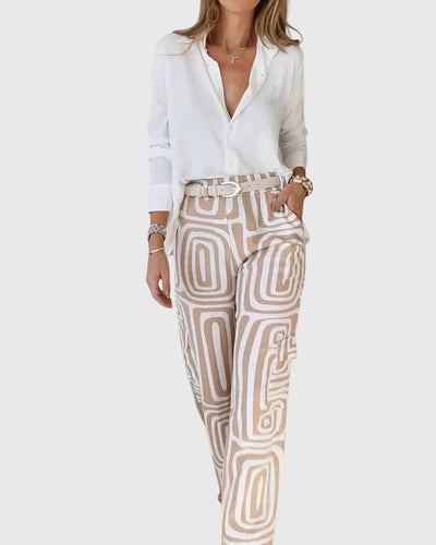 Emilia™ | Stylové kalhoty + zdarma blůza a pásek