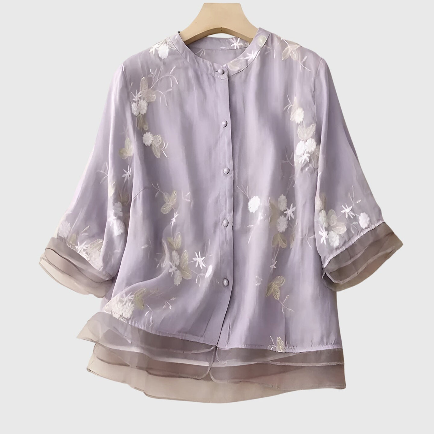 Nellie™ | Elegantní top s vyšívanými květinami
