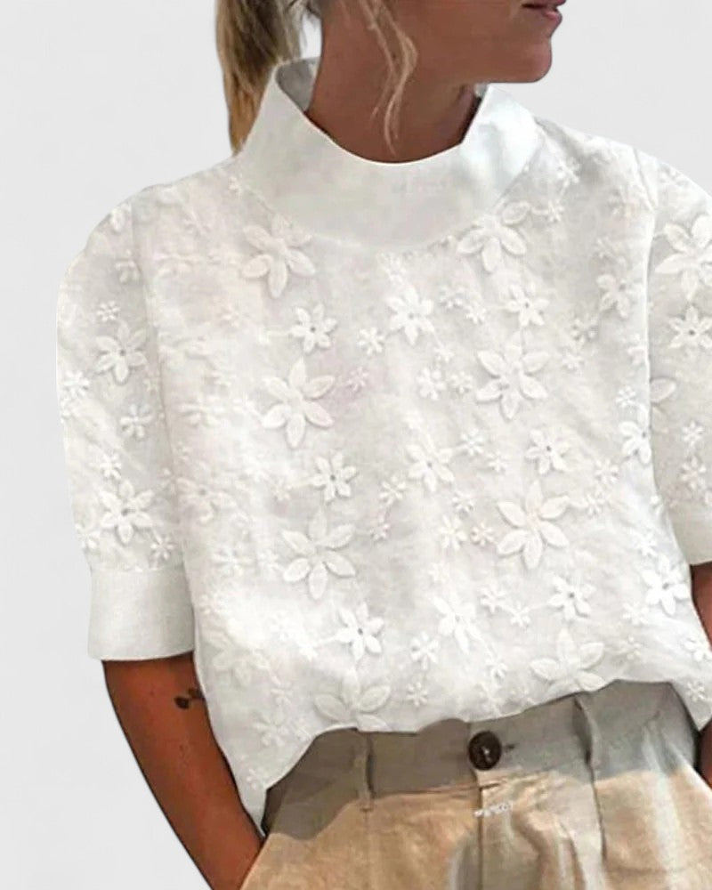 Sonelita™ | Elegantní Blůza s Vztyčeným Límcem